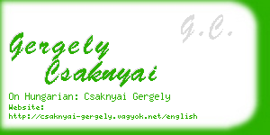 gergely csaknyai business card